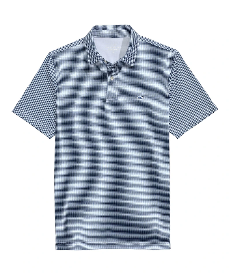 OUTLET Micro Houndstooth Performance Polo