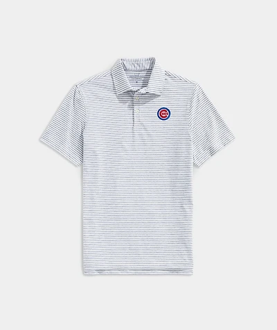 Chicago Cubs Winstead Stripe Sankaty Polo