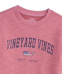 OUTLET Boys' Americana Whale Slub Crewneck Pullover