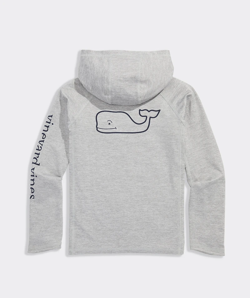 Boys' Performance Whale Outline Harbor Sun Hoodie Tee