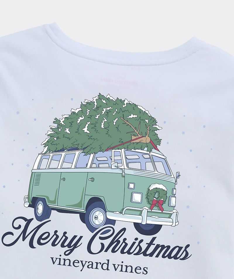Boys' Retro Van & Tree Long-Sleeve Pocket Tee