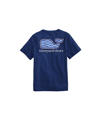 OUTLET Boys Fish Checkers Whale Short-Sleeve Pocket Tee