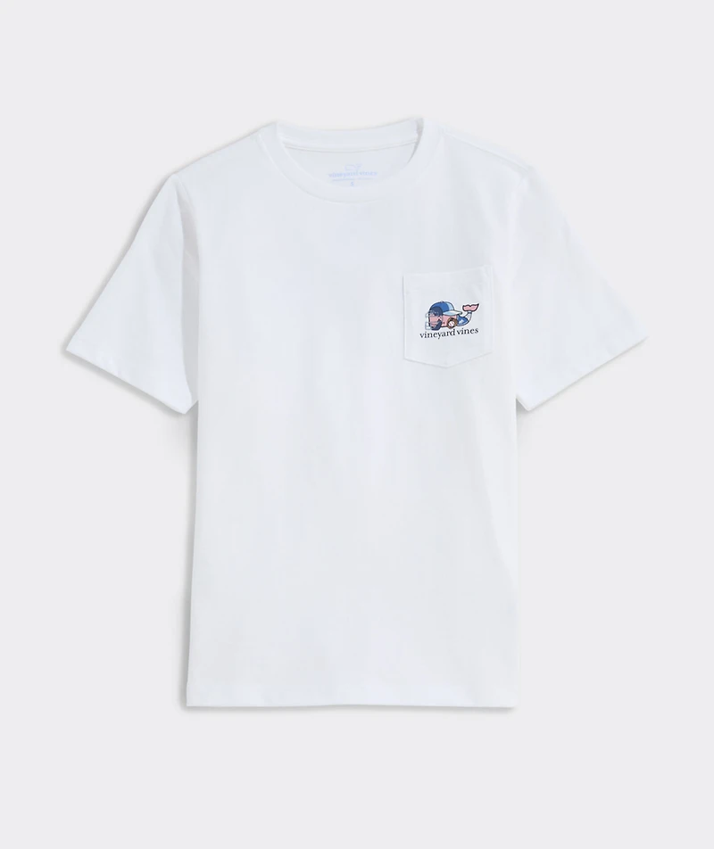 Boys' Baseball Catcher Whale Short-Sleeve Pocket Tee