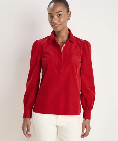 Corduroy Popover Shirt