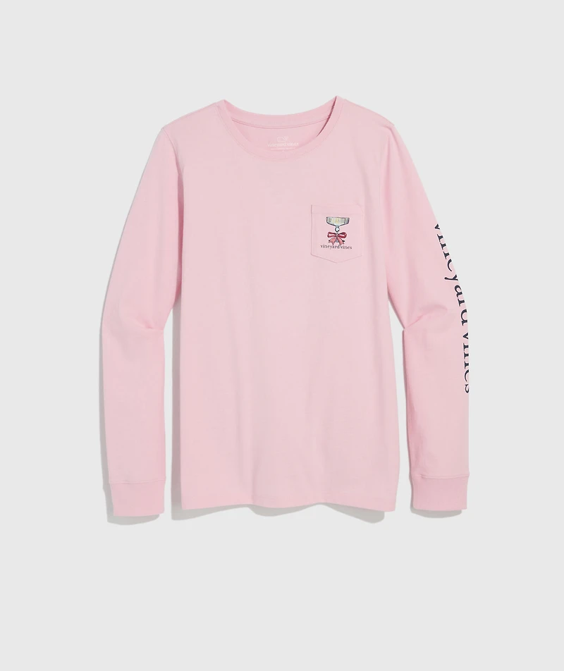 Women's Holiday Spirits Long-Sleeve Pocket Tee