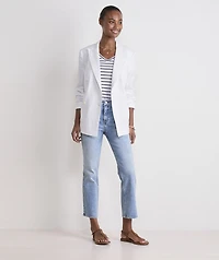 Double-Breasted Linen Jacket