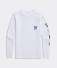 Boys' Whale Ski Team Long-Sleeve Pocket Tee