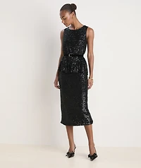 Sequin Peplum Top