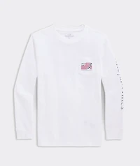 Boys' USA Quarterback Long-Sleeve Pocket Tee