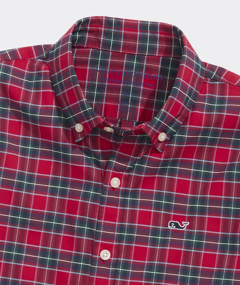 Boys' Yuletide Tartan Performance Cotton Shirt