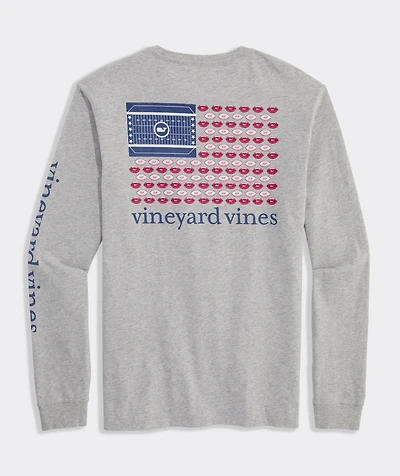 Football Flag Long-Sleeve Pocket Tee