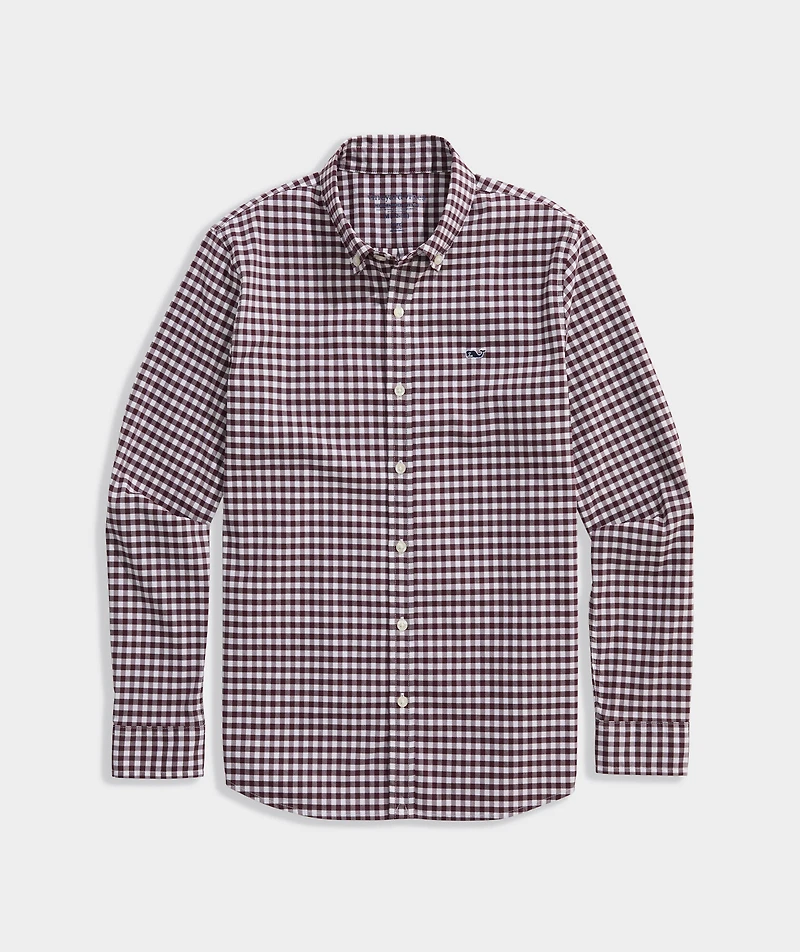 Boys' Skysail Gingham Performance Cotton Shirt