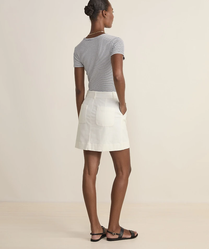 Corduroy Button-Front Skirt