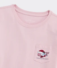 Women's Mrs. Claus Whale Bakeshop Long-Sleeve Pocket Tee