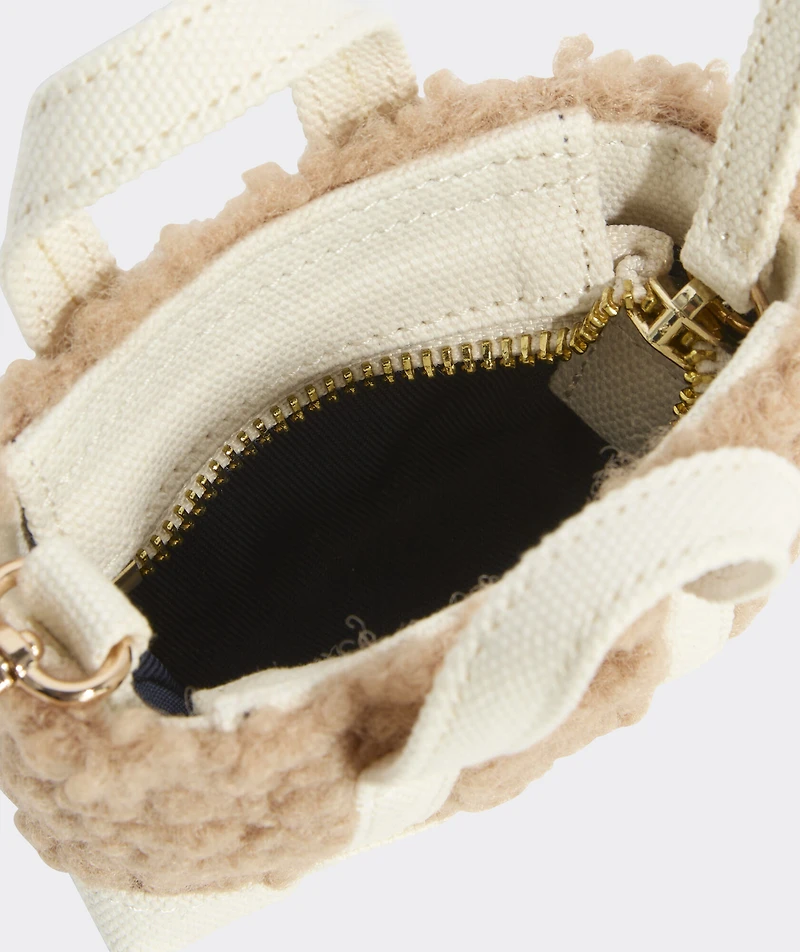 High-Pile Fleece Heritage Mini Tote Keychain