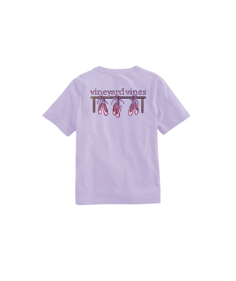 OUTLET Girls' Foil Ballet Bar Short-Sleeve Pocket Tee