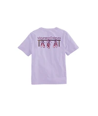 OUTLET Girls' Foil Ballet Bar Short-Sleeve Pocket Tee