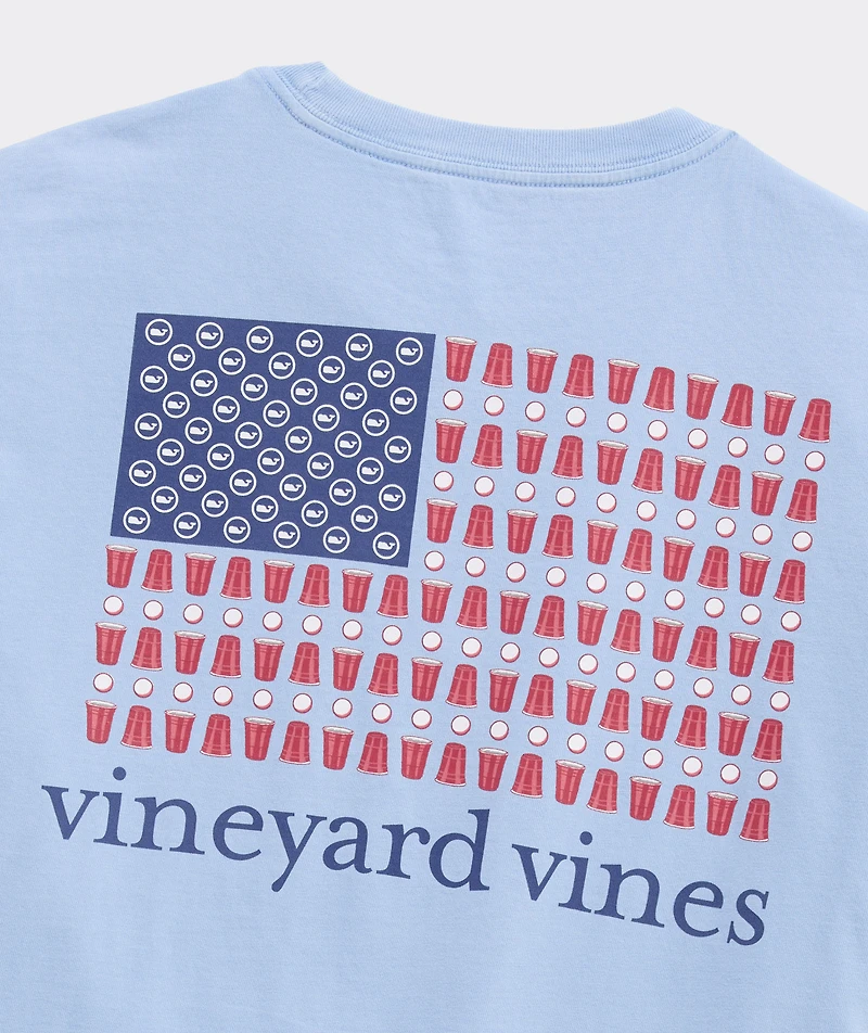 Drift Dye Beer Pong Flag Short-Sleeve Pocket Tee