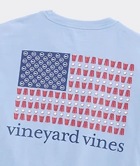 Drift Dye Beer Pong Flag Short-Sleeve Pocket Tee