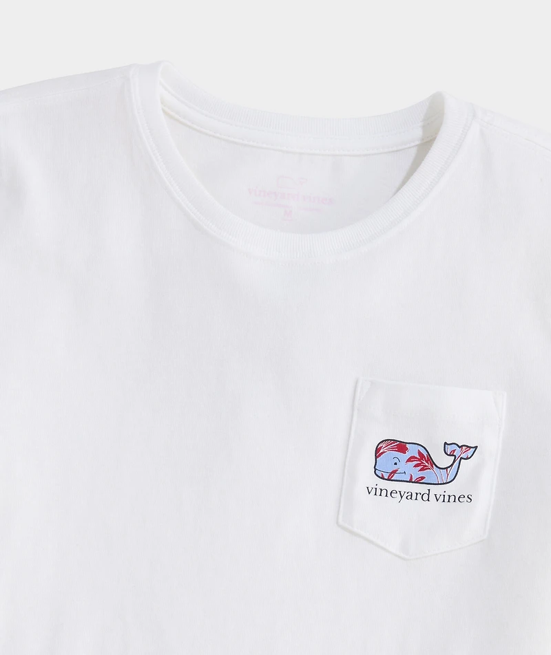 Girls' Harper Floral Whale Fill Short-Sleeve Pocket Tee