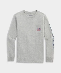 Boys' USA Soccer Kick Long-Sleeve Pocket Tee