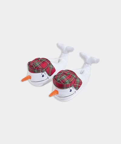 Kids' Snowman Whale Plush Slippers