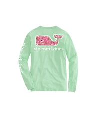 OUTLET Girls' Gingerbread Whale Long-Sleeve Pocket Tee