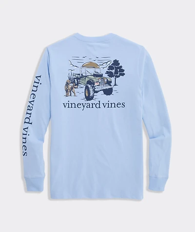 Boys' Autumn Truck & Dog Long-Sleeve Pocket Tee