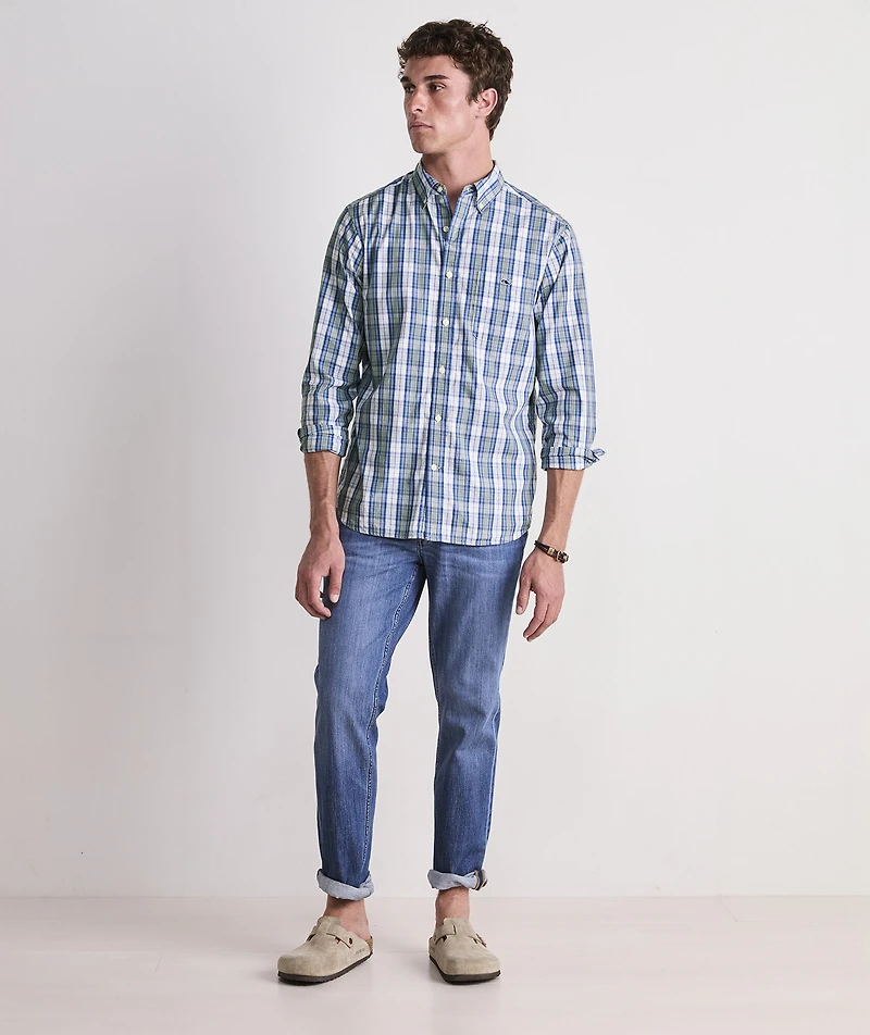 Washashore Plaid Perfect Wash Poplin Shirt