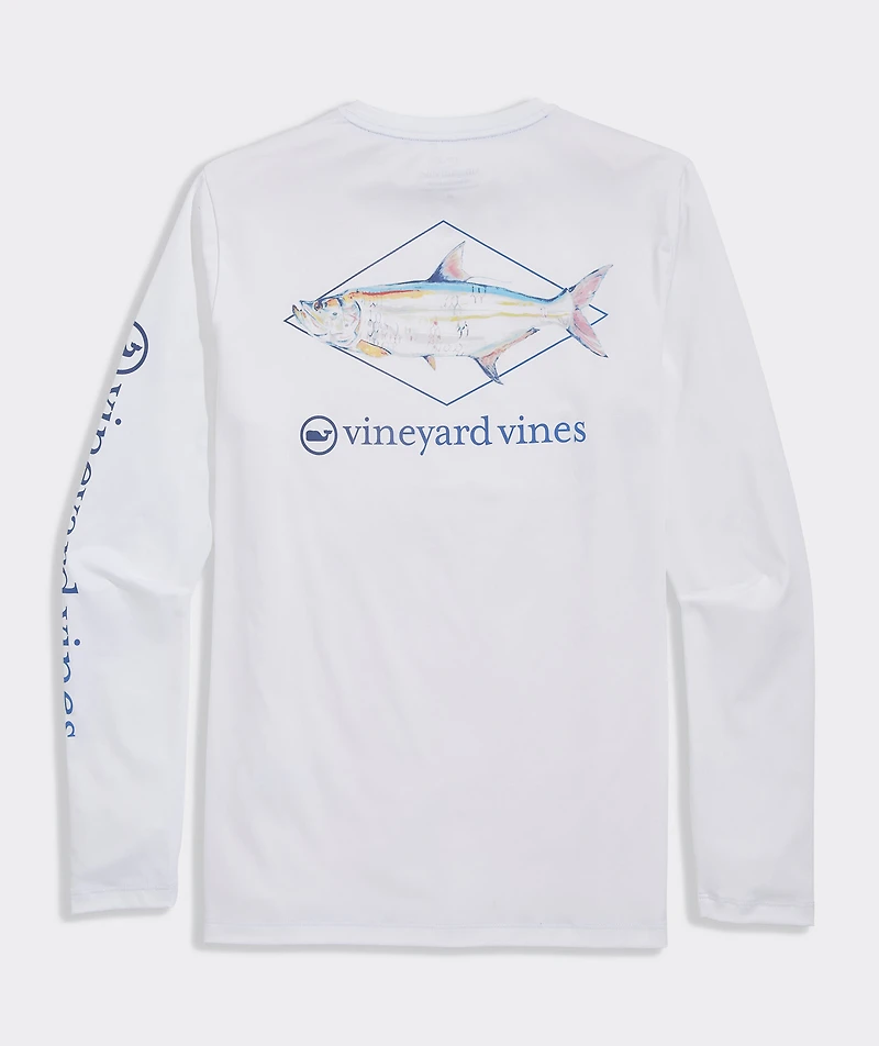 Performance Painted Tarpon Long-Sleeve Harbor Tee