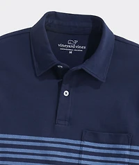 Long-Sleeve Stripe Surf Polo