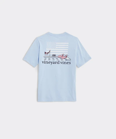 OUTLET Boys' Swimming Whales Short-Sleeve Pocket Tee