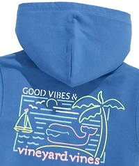 OUTLET Boys’ Good Vibes Whale Sunwashed Hoodie