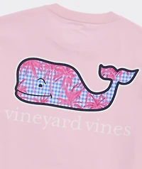 Palm Gingham Whale Short-Sleeve Pocket Tee