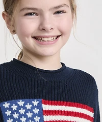 Girls' Cotton Americana Rollneck Sweater