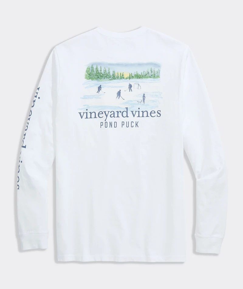 Painted Pond Puck Long-Sleeve Pocket Tee