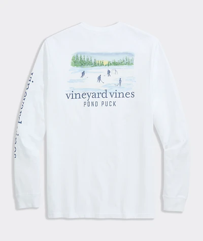 Painted Pond Puck Long-Sleeve Pocket Tee