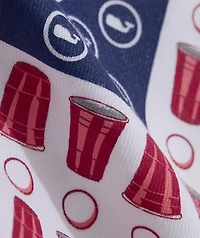 Beer Pong Flag Long-Sleeve Pocket Tee