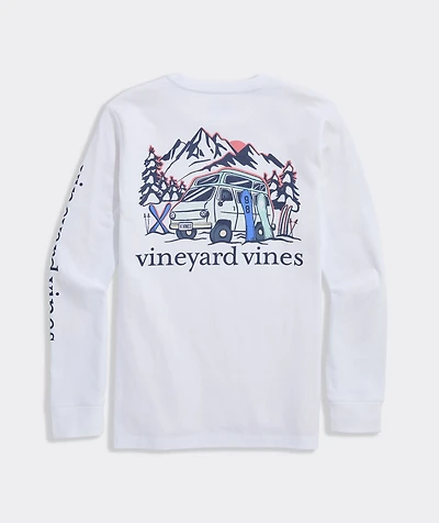 Boys' Headin' To The Slopes Long-Sleeve Pocket Tee