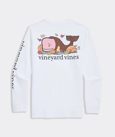 Boys' Whale Cornucopia Long-Sleeve Pocket Tee