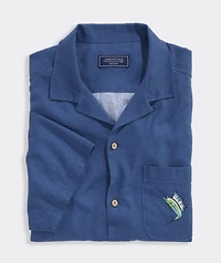 Gasparilla Coastline Linen Blend Short-Sleeve Cabana Shirt