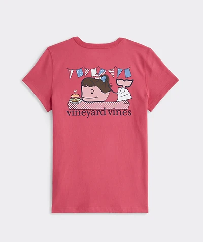 Girls' BBQ Whale Short-Sleeve Pocket Tee