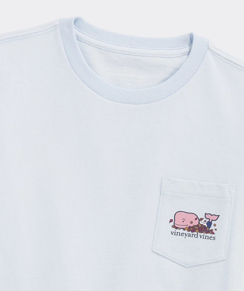 Boys' Leaf Pile Whale Short-Sleeve Pocket Tee