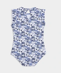 Girls' Ruffle Scoopneck One-Piece
