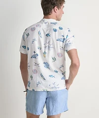 Gasparilla Icons Linen Blend Short-Sleeve Shirt