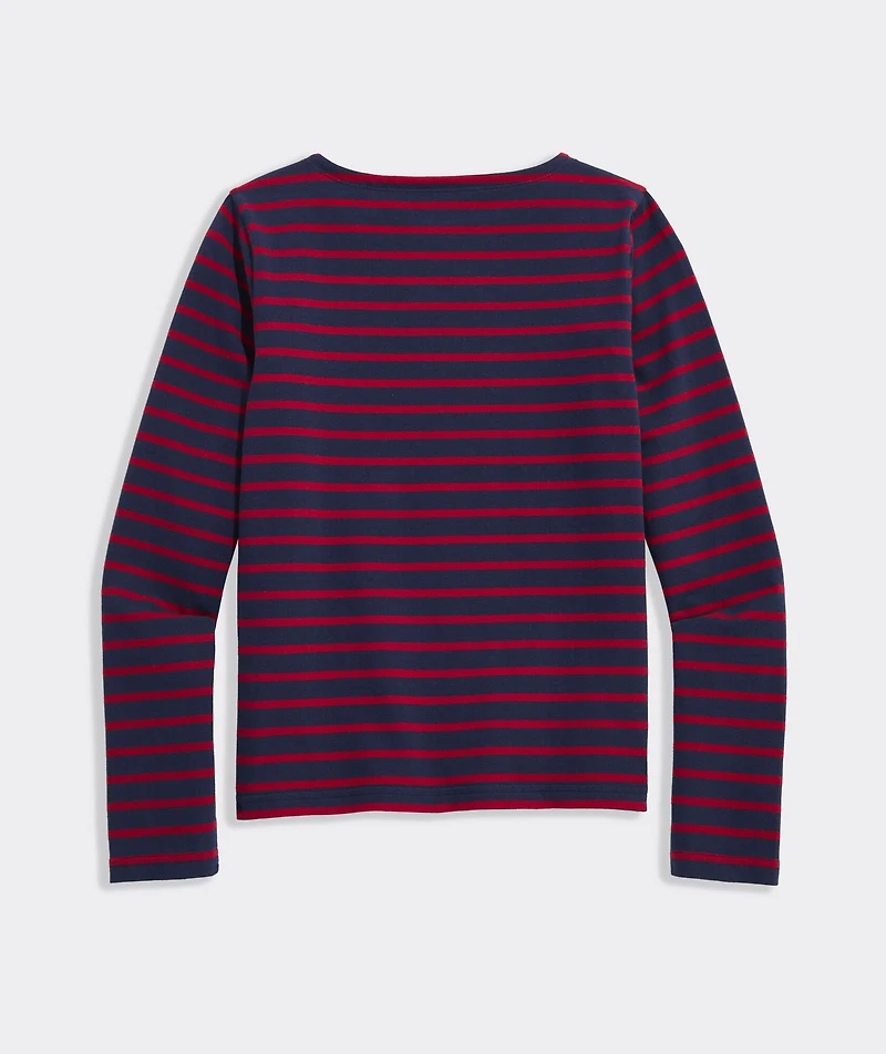 Girls Jersey Boatneck Long-Sleeve Tee