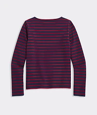 Girls Jersey Boatneck Long-Sleeve Tee