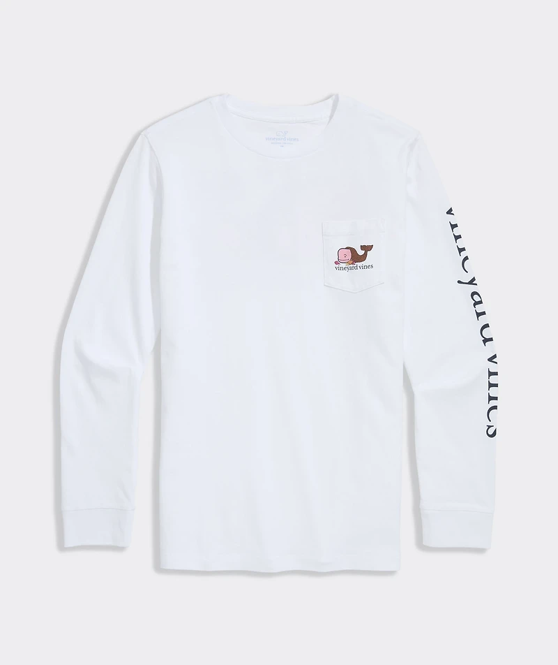 Boys' Whale Cornucopia Long-Sleeve Pocket Tee