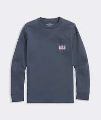 Boys' Ghost Pups Logo Box Long-Sleeve Pocket Tee