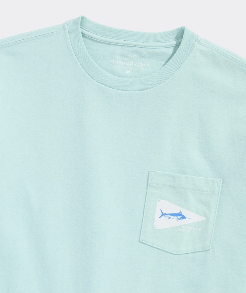 Marlin Release Flag Short-Sleeve Pocket Tee